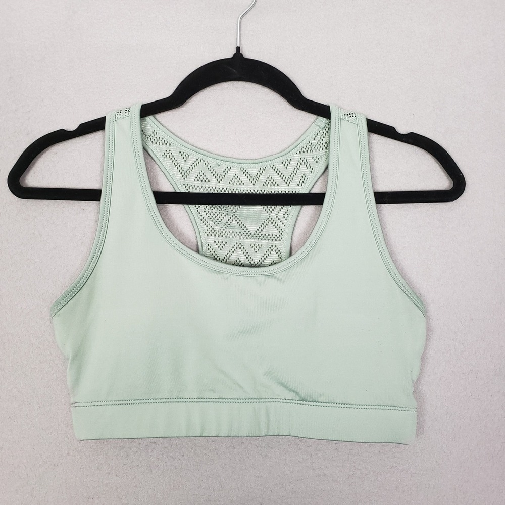 Zyia Active Aztec Mesh Racerback Sports Bra Mint Athletic Boho Yoga Gym Size M‎